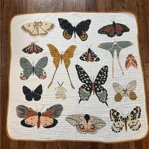 Clementine kids butterfly collector Musli. quilt throw